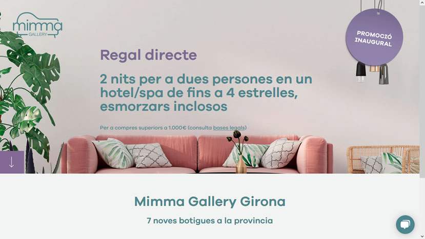 Caso de éxito: Regal directe: 2 nits d'hotel - Mimma Gallery
